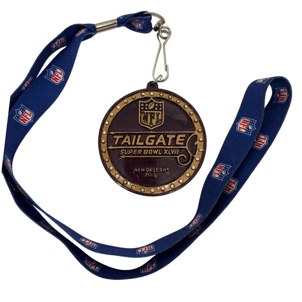 NFL Super Bowl XLVII Tailgate‎ Lanyard New Orleans 2013 Ravens 49ers VIP Pass
